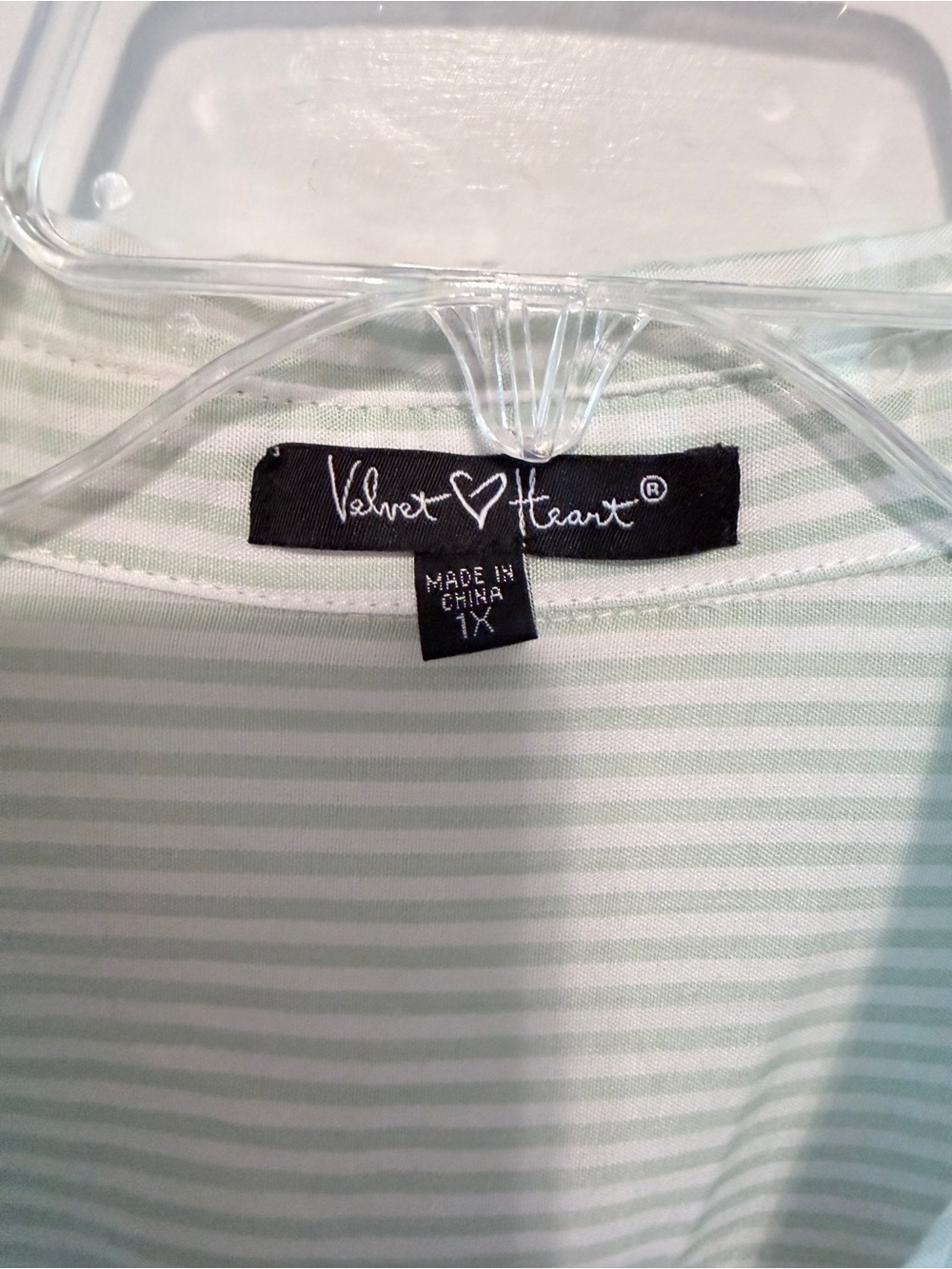Velvet Heart Mint and White Striped Top - Picture 8 of 14